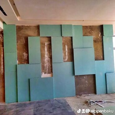 Tavan işləri: Evlerin ve obyektlerin yuksek keyfiyyetle təmiri alçıpan vurulmasi 1 — 11