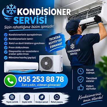 Kondisioner Xidmətləri – Bakı və ətraf ərazilər Göstərilən işlər: -