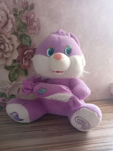 oyuncaq dunyasi instagram: Плюшевая игрушка зайчика фиолетовый цвет, не порвана