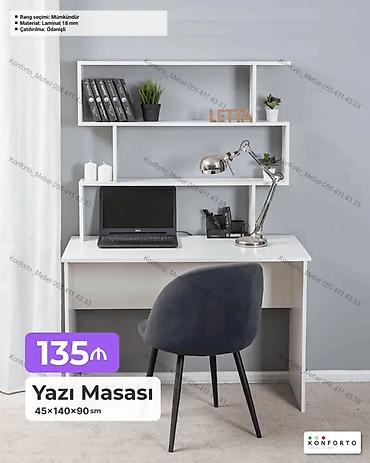Sifarişlə mebel: Düz masa, Stulsuz, Polkalı, Siyirməsiz, Sadə laminat — 1