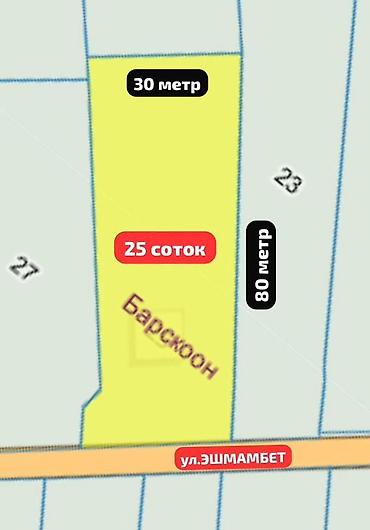 арча бешик 1: Продаётся дом с земельным участком 25 соток. Адрес: с. Барскоон, ул — 6