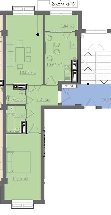2 6: 2 комнаты, 61 м², Технопарк Элитка, 2 этаж, Дизайнерский ремонт — 7