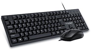 wireless mouse: Клавиатура + мышь BUSINESS WIRED KEYBOARD & MOUSE SET T-WOLF TF500 — 1