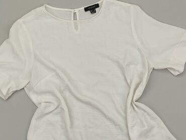 białe bluzki ze złotym nadrukiem: Blouse, Primark, XL (EU 42), condition - Very good