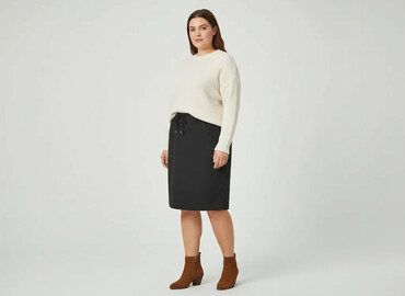 spódnice rozkloszowane maxi: Janina, Spódnica damska, rozmiar 4XL