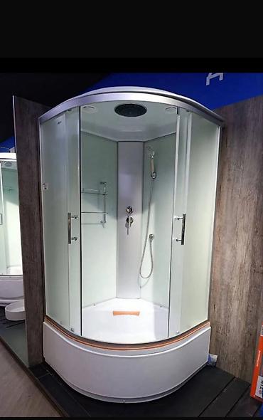 Душевые кабины: Душевая кабина Полукруглая, Размер: 215 x 90 см — 10