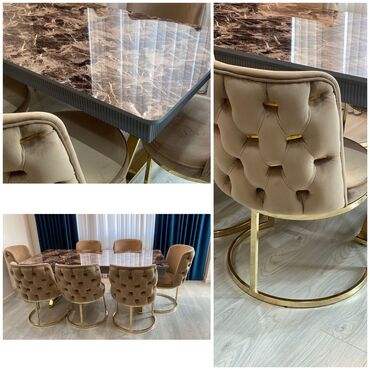 stol stil: Для гостиной, Новый, Прямоугольный стол, 8 стульев