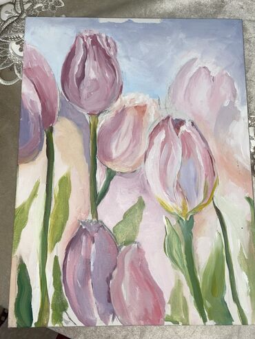 Şəkillər, tablolar: Orijinal yağlı boya tablolar dəsti - Mövzu: Çiçəklər və natürmort - — 9