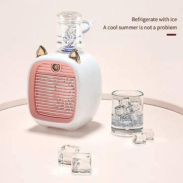 Mini prenosivi ventilatori: Prenosivi mini ventilator sa raspršivačem vode i mačijim ušima je — 3