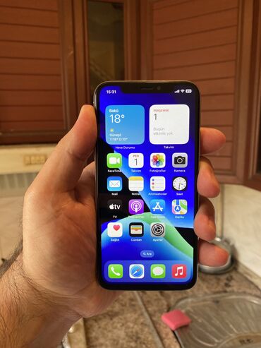 Apple iPhone: IPhone X, 256 GB, Gümüşü, Face ID