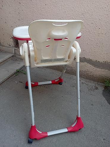 Столы для кормления: Uşaq yemək stulu - Rəng: ağ/qırmızı - Geniş, çıxarıla bilən plastik — 2