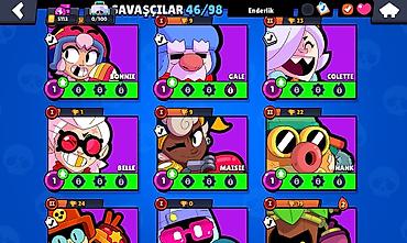 Kolleksiya kartları: Brawl Stars oyun hesabı - Profil: “KARA \ güclü”, ID etiketi — 14