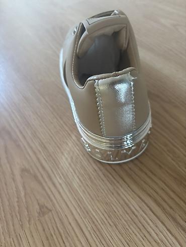 Женская обувь: Balmain Paris qadın krossovkası - Rəng: bej - Material: yumşaq üst — 3