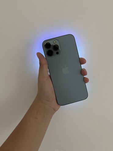 apple 13 pro qiymeti: IPhone 13 Pro Max, 128 GB, Blue Titanium, Simsiz şarj, Face ID