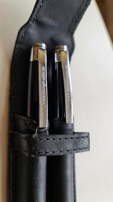 set stocica 3 u 1: Set olovaka Triumph-Adler u etuiju - Elegantni crni set sa hromiranim — 2