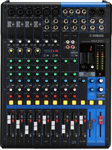 Микшерные пульты: Yamaha MG12XU — универсальный 12-канальный микшер с встроенными