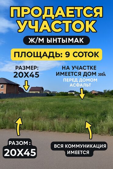 раздольный участок: 9 соток, Курулуш, Кызыл китеп, Техпаспорт, Сатып алуу-сатуу келишими