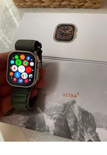apple watch 6 qiymeti: Apple Watch PREMIUM KOPYA:h11ultra plus arxasinda şurup 90AZN ən