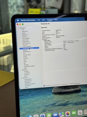 Ноутбуки: Ноутбук, Apple, 16 ГБ ОЗУ, Apple M2, 13.5 ", Б/у, Для работы, учебы, память SSD — 6