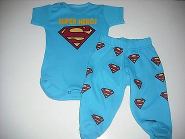 Bodiji i zeke za bebe: 2 delni kompletic Vel 56-62 dvobroj do 3 meseci 68 do 5 meseci 74 do 9 — 14