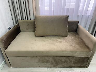 divan carpayi: Rahat və kompakt divan‑çarpayı - Rəng: açıq qəhvəyi/bej - Material — 7