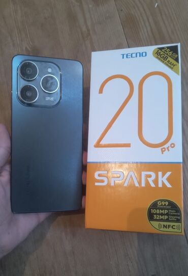 usb type c: Tecno Spark 20 Pro, 256 ГБ, цвет - Черный