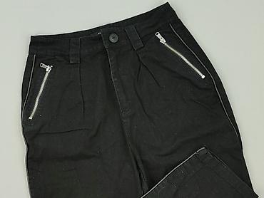 czarne cargo pull and bear: Reserved YFL, Spodnie materiałowe damskie, rozmiar XS — 1