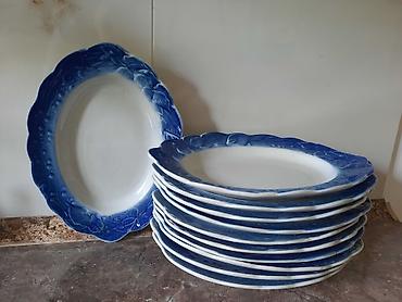 Наборы посуды: Посуда, фарфоровые тарелки СССР, размер 20×15 см, 11 шт — 3