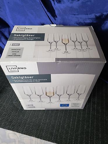 Čaše: Case nove za vino kristalno staklo Livarno Nemacka. Case nove,sve na — 2