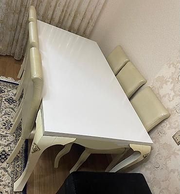 Digər mebel: GulEndirim edildi ‼️ ✔️230 man (Zığ). Masa dəsti. 6 stul ilə.Ölçü — 1