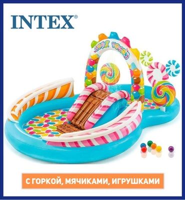 детский бассейин: Детский водный игровой центр Intex “Candy Zone” 🍭 | ?130 см | 374 л