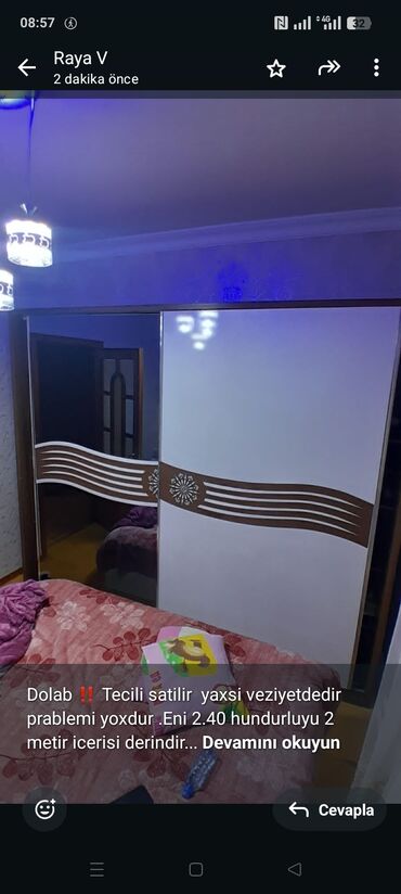 купить бу шкаф для одежды: Dolab ‼️ Tecili satilir yaxsi veziyetdedir prablemi yoxdur .Eni 2.40 lalafo.az -da купить бу шкаф для одежды: Dolab ‼️ Tecili satilir yaxsi veziyetdedir prablemi yoxdur .Eni 2.40