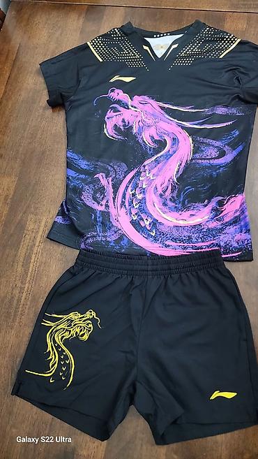 футболка lining: Спортивный комплект с драконом (футболка + шорты) оригинал Li-ning — 3