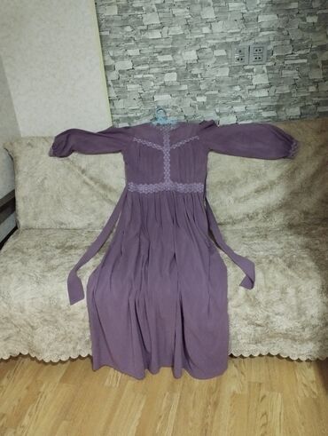 женские кофты для полных: Bənövşəyi rəngdə uzun ziyafət/örtülü don. - Model: tam uzunluqda