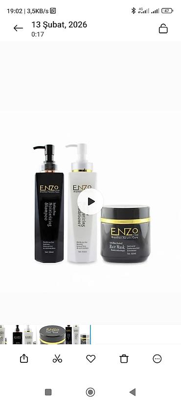 ENZO Brazilian Keratin Care saç baxım dəsti Məhsul tərkibi: - ENZO