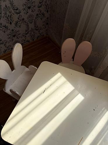 Мебель: Uşaq masa və stul dəsti - Dəst: 1 ədəd kvadrat masa + 2 ədəd stul - — 2