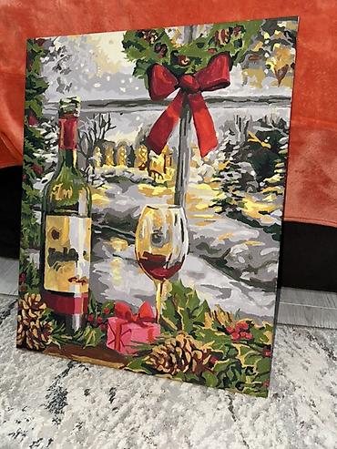 рожь: Картина «Зимний вечер у окна» 40x50 см - Жанр: новогодний — 2