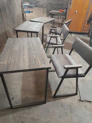 Мебель на заказ: ЛОФТ стилиндеки стол стул.диван, кроват, качели жана башка мебелдерине — 14