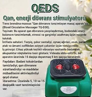 Tibbi avadanlıq: « QEDS »-Qan və Enerji Dövranını Normallaşdıran Cihaz.Sizin Ev — 2