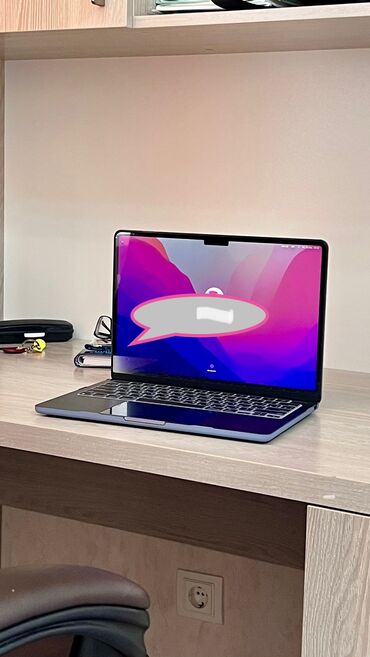 Ноутбуки: Ноутбук, Apple, 8 ГБ ОЗУ, Apple M2, 13.5 ", Б/у, Для работы, учебы, память SSD