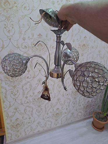 lüstur altı: Çılçıraq, 3 lampa, Metal — 2