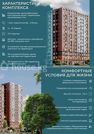 Продажа квартир: 1 комната, 51 м², Аламедин-1 мкр Элитка, 4 этаж, Требуется ремонт — 5