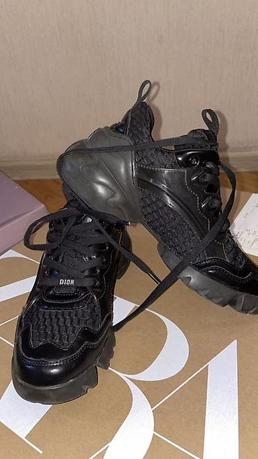 rezin botinkalar: Dior qadın krossovkası – Qara rəng - Model: Chunky/trek stili, qalın — 1