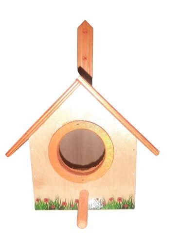 Yuvalar: Rəngli dekorativ quş evi Olçüsü 15*12*12 - Material: ağac - Dizayn — 15