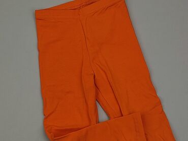 pomarańczowe legginsy dla dziewczynki: Legginsy dziecięce, 5-6 lat, 110/116, stan - Idealny