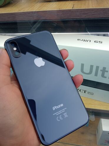 айфон 6 на запчасти: IPhone X, Колдонулган, 64 ГБ, Кара, Каптама, Куту, Заряддоочу түзүлүш, 68 %