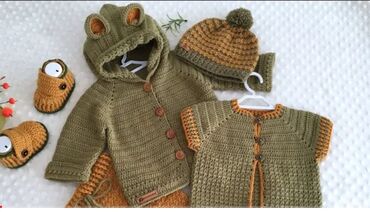 Dəstlər: Əl işi toxunma uşaq geyimləri və aksessuarları. Hər biri sifarişlə — 19