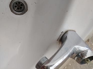 unitazlar ve qiymetleri: Mətbəx/hamam üçün quraşdırılan yuvarlaq keramika əl-üz yuyan lavabo - — 3
