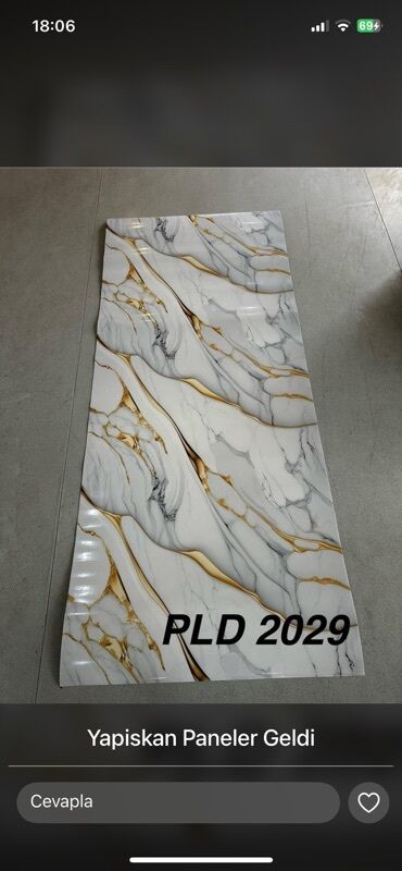 Mərmər effektli PVC panellər: Məhsul: Dekorativ PVC yapışqanlı örtük – mərmər effektli panellər — 11