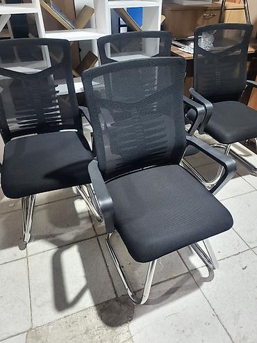 Ofis mebeli: Ofis ziyarətçi/kürsüləri – mesh arxa dayaqlı - Model: sabit skeletli — 4
